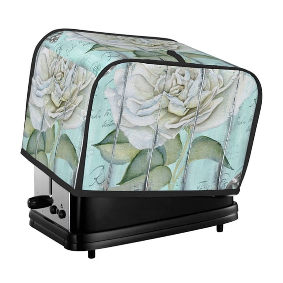 Yiaed Vintage Rose1 Print Two Slice Bread Machine Cover, Universal Size Kitchen Appliance Cover for Bread Machine,Bread Machine Cover