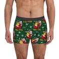 thumbnail image 1 of Yiaed Vintage Santa Skiing Green Plaid Print Men's Soft Cotton Boxer Shorts Breathable Boxers Underwear Moisture-Wicking Underwear Stretch Boxer Briefs for Man-Medium, 1 of 5