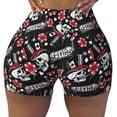 thumbnail image 1 of Yiaed Vintage Skull Casino Print Women's Athletic Shorts Running Shorts Sporty Short High Waisted Elastic Workout Shorts for Yoga Gym Running & Sports -XX-Large, 1 of 3