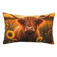 thumbnail image 1 of Yiaed Vintage Sunflower Cow B Print Brushed Microfiber Envelope Pillowcases, Standard,Envelope Closure Pillow Cases(No pillow core)-16"x24", 1 of 6