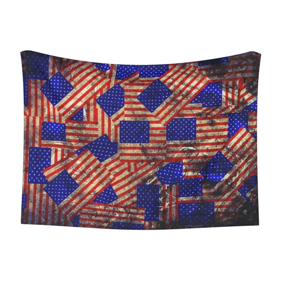 Yiaed Vintage USA Flag Print Dog Blankets-Cat Blanket Washable for Couch Protection,Puppy Blanket, Soft Plush Reversible Throw Furniture Protector-Medium
