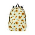 thumbnail image 1 of Yiaed Vintage White Polka Dot Sunflower Print Backpack, Premium Laptop Backpack, Travel Backpack for Women, Lightweight Backpacks, Comfortable Back Pack-Small, 1 of 5