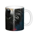 thumbnail image 1 of Yiaed Vintage Wolf Warrior Print Ceramics Coffee,Large Handle Design,Extra Large Tea and Coffee Cup for Office and Home Mugs, 1 of 6