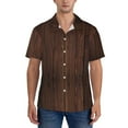 thumbnail image 1 of Yiaed Vintage Wood Print Hawaiian Shirt for Men Short Sleeve Button Down Shirts Beach Shirts for Men-XX-Large, 1 of 5