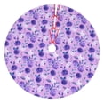 thumbnail image 1 of Yiaed Violet Print Christmas Tree Skirt , Tree SkirtsTree Mat for Christmas Winter Holiday Indoor Decorations-36", 1 of 7