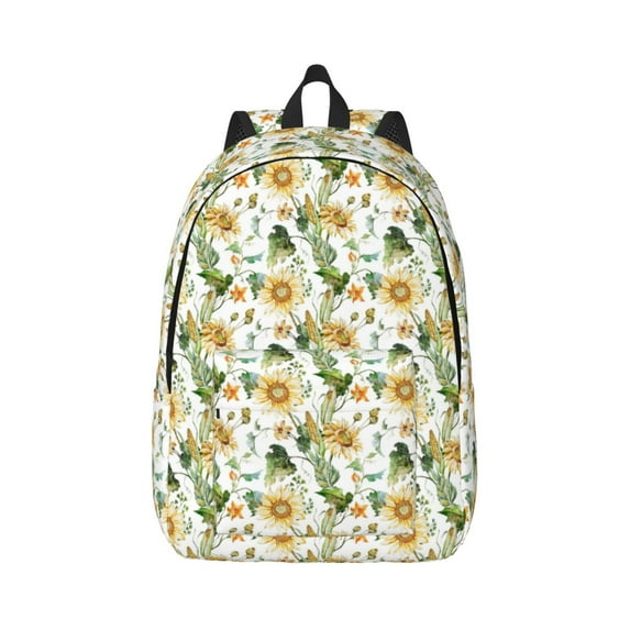 Yiaed Watercolor Bright Sunflowers Print Backpack, Premium Laptop Backpack, Travel Backpack for Women, Lightweight Backpacks, Comfortable Back Pack-Medium