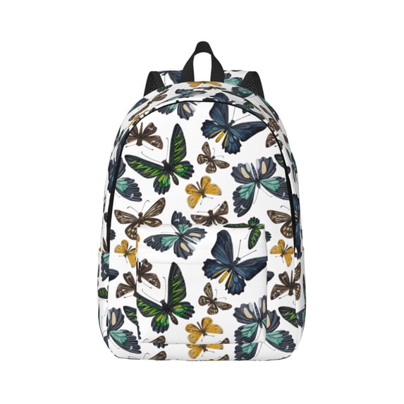 Yiaed Watercolor Butterflies Print Backpack, Premium Laptop Backpack, Travel Backpack for Women, Lightweight Backpacks, Comfortable Back Pack-Small