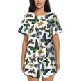 thumbnail image 1 of Yiaed Watercolor Butterflies Print Short Sleeve Pajama Sets for Women Casual Crew Neck 2 Piece Lounge Sets Women's Short-Sleeved Pajama-XX-Large, 1 of 5