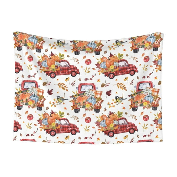 Yiaed Watercolor Fall Print Dog Blankets-Cat Blanket Washable for Couch Protection,Puppy Blanket, Soft Plush Reversible Throw Furniture Protector-Medium