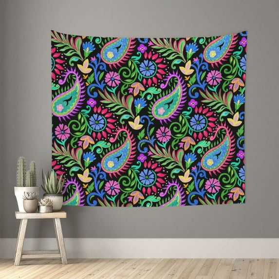 Yiaed Watercolor Floral Paisley Print Tapestry for Bedroom,Tapestry Wall Tapestries, Tapestry Aesthetic for Living Room Dorm Room 51" X 60"