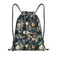 thumbnail image 1 of Yiaed Watercolor Floral Print Drawstring Bags Drawstring Backpack Bulk String Back Pack Gym Sport Bag-Medium, 1 of 5