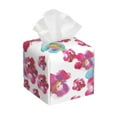 thumbnail image 1 of Yiaed Watercolor Flowers Print Tissue Box Cover, PU Leather Decorative Organizer for Tabletop, Bathroom, Car, Office Creative Decorative, 1 of 1