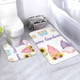 thumbnail image 1 of Yiaed Watercolor Gnome Garden Print Bathroom Mat Set 2 Pieces Mat Anti-Skid Pad Ultra Soft and Absorbent Bathroom Bath Mat Contour Bath Rugs for Toilet Base, 1 of 6