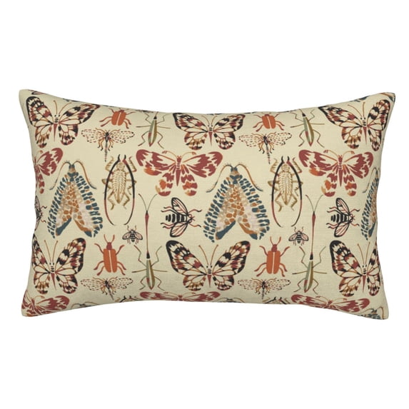 Yiaed Watercolor Insects Print Brushed Microfiber Envelope Pillowcases, Standard,Envelope Closure Pillow Cases(No pillow core)-20"x30"