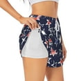 thumbnail image 1 of Yiaed Watercolor Stars Print Women's Running Shorts with Liner 3 Zipper Pockets Elastic Workout Athletic Gym Yoga Shorts-XX-Large, 1 of 7