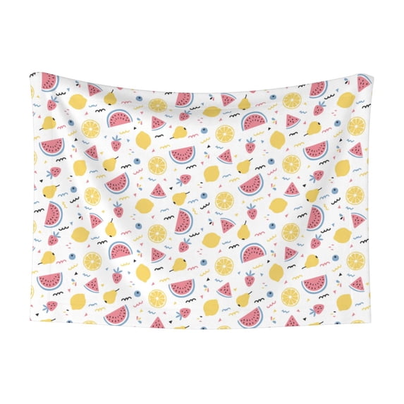 Yiaed Watermelon And Lemon Print Dog Blankets-Cat Blanket Washable for Couch Protection,Puppy Blanket, Soft Plush Reversible Throw Furniture Protector-Medium