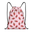 thumbnail image 1 of Yiaed Watermelon Ice Cream Print Drawstring Bags Drawstring Backpack Bulk String Back Pack Gym Sport Bag-Medium, 1 of 5