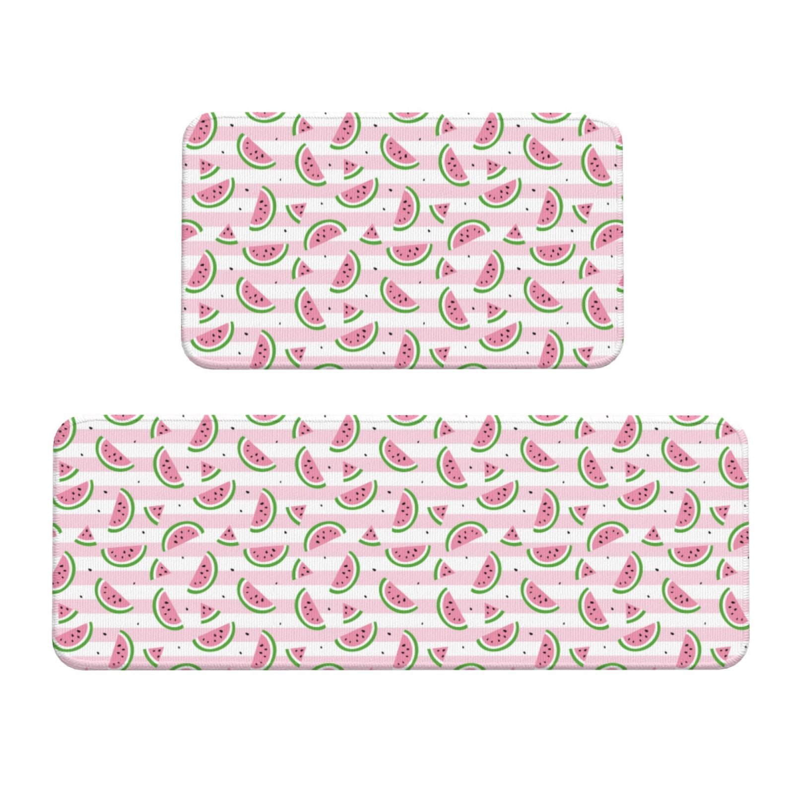 Yiaed Watermelon Kitchen Rugs Sets of 2 Kitchen Mats Cushioned Anti ...