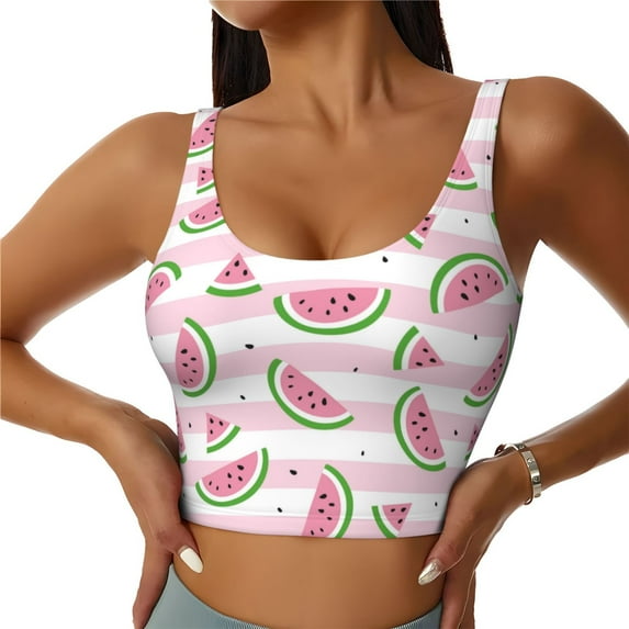 Yiaed Watermelon Print Ladies Waistcoat Women Sports Vest Vest Sports Women Sports Top Yoga Vest for women-XX-Large