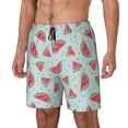 thumbnail image 1 of Yiaed Watermelon Print Mens Swim Trunks Bathing Suit Compression Liner Beach Swim Shorts Swimwear Quick Dry Zipper Pocket No-Chafing Board Short-Large, 1 of 6