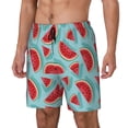 thumbnail image 1 of Yiaed Watermelon Print Mens Swim Trunks Bathing Suit Compression Liner Beach Swim Shorts Swimwear Quick Dry Zipper Pocket No-Chafing Board Short-Medium, 1 of 6