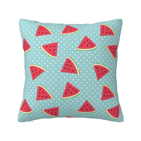 Yiaed Watermelon Print Pillow Covers Super Soft Decorative Square Throw Pillow Covers Case Cushion Covers for Sofa Couch Bedroom Car Decor(No pillow core)-26"x26"