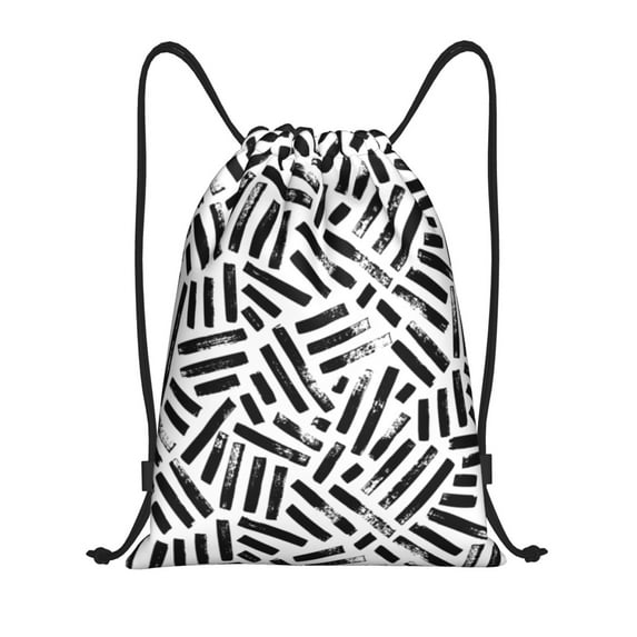 Yiaed Weave Geometric Print Drawstring Bags Drawstring Backpack Bulk String Back Pack Gym Sport Bag-Medium