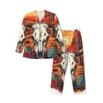 thumbnail image 1 of Yiaed Western Desert Cactus Ram Skull Print Men’s Pajamas Set - Long Sleeve Button Down Sleep Shirt and Pajama Bottoms Sleepwear Set Mens Pjs Sets Men's Pajama Bottoms-Medium, 1 of 7