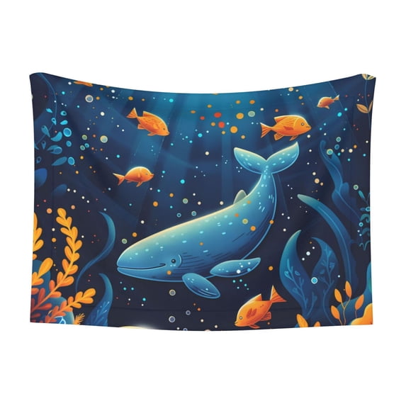 Yiaed Whimsical Underwater Fantasy Print Dog Blankets-Cat Blanket Washable for Couch Protection,Puppy Blanket, Soft Plush Reversible Throw Furniture Protector-Medium
