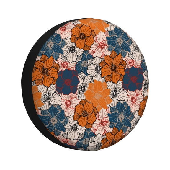 Yiaed Whimsical peony blossom Print Tire Wheel Cover, tire covers for trailers,rv wheel covers,rv tire covers, camper tire covers,tire covers for cars-14 inch