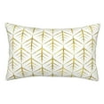 thumbnail image 1 of Yiaed White And Gold Geometry Print Brushed Microfiber Envelope Pillowcases, Standard,Envelope Closure Pillow Cases(No pillow core)-16"x24", 1 of 6