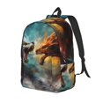thumbnail image 1 of Yiaed White And Red Sketch Dragon Print Print Laptop Backpack Travel Canvas Backpack Vintage Aesthetic Backpack for School Knapsack Backpack Backpack for School-Medium, 1 of 5