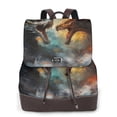 thumbnail image 1 of Yiaed White And Red Sketch Dragon Print Laptop Backpack for Women Slim Computer Bag Work Travel College Backpack Purse Fits 14 Inch Notebook, 1 of 4