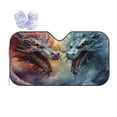 thumbnail image 1 of Yiaed White And Red Storm Dragon Print Car Windshield Sunshade Front Auto Car Front Window Sun Shade Foldable Sun Visor Shield Cover Auto Accessories for Sedan SUV Truck-Medium, 1 of 5