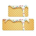 thumbnail image 1 of Yiaed White Ice Cream Kitchen Rugs Sets of 2 Kitchen Mats Cushioned Anti Fatigue Kitchen Rug Tapetes Para Cocina for Sink,Laundry Room, 1 of 6