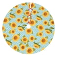 thumbnail image 1 of Yiaed White Polka Dot Sunflower A Print Christmas Tree Skirt , Tree SkirtsTree Mat for Christmas Winter Holiday Indoor Decorations-30", 1 of 7