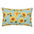 thumbnail image 1 of Yiaed White Polka Dot Sunflower Print Brushed Microfiber Envelope Pillowcases, Standard,Envelope Closure Pillow Cases(No pillow core)-20"x30", 1 of 6