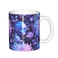 thumbnail image 1 of Yiaed White Skull Flower Print Ceramics Coffee,Large Handle Design,Extra Large Tea and Coffee Cup for Office and Home Mugs, 1 of 6