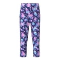 thumbnail image 1 of Yiaed White Skull Flower Print Teenagers' Lounge Pants, Loose PJ Bottoms, Long Pajama Pants for Men-Large, 1 of 6
