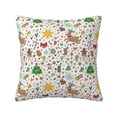 thumbnail image 1 of Yiaed Winter Christmas And New Year Deer Print Pillow Covers Super Soft Decorative Square Throw Pillow Covers Case Cushion Covers for Sofa Couch Bedroom Car Decor（No pillow core）-12"x12", 1 of 7