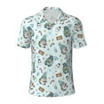 thumbnail image 1 of Yiaed Winter Wonderland Light BluePrint Men's Short Sleeve Polo Shirt,Golf Polo for Men Three-Button Golf Shirt Athletic Casual Collared T-Shirt- Medium, 1 of 7