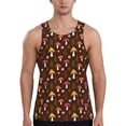 thumbnail image 1 of Yiaed Woodland Mushroom with Flowers and Berries Print Mens Compression Shirt Slimming Body Shaper Vest Workout Tank Tops Abs Abdomen Undershirts-Large, 1 of 7