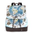 thumbnail image 1 of Yiaed World Travel Print Laptop Backpack for Women Slim Computer Bag Work Travel College Backpack Purse Fits 14 Inch Notebook, 1 of 4