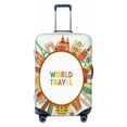 thumbnail image 1 of Yiaed World Travel3 Print Travel Luggage Cover Suitcase Protector Fits 18-32 Inch Luggage Wheel Covers Patterned Elastic Luggage Anti-scratch（No luggage）-Small, 1 of 5