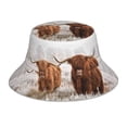 thumbnail image 1 of Yiaed Yak Print Reflective Stripe Bucket Hat Unisex Funny Outdoor Fisherman Cap Beach Sun Hat, 1 of 5