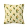 thumbnail image 1 of Yiaed Yellow Corn Print Pillow Covers Super Soft Decorative Square Throw Pillow Covers Case Cushion Covers for Sofa Couch Bedroom Car Decor（No pillow core）-12"x12", 1 of 7