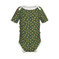 thumbnail image 1 of Yiaed Yellow Floral Print Infant Climbing Short Sleeve Onesie One-Piece Baby Bodysuit Clothes 0-12 Months -6 Months, 1 of 6