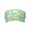 thumbnail image 1 of Yiaed Yellow Lemon Print Sport Sun Visor Hats Adjustable Empty Top Baseball Cap Cotton Ball Caps for Women and Men, 1 of 5