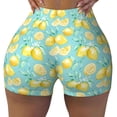 thumbnail image 1 of Yiaed Yellow Lemon Print Women's Athletic Shorts Running Shorts Sporty Short High Waisted Elastic Workout Shorts for Yoga Gym Running & Sports -X-Large, 1 of 8
