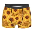 thumbnail image 1 of Yiaed Yellow Leopard Print Sunflower Print Men's Soft Cotton Boxer Shorts Breathable Boxers Underwear Moisture-Wicking Underwear Stretch Boxer Briefs for Man-XX-Large, 1 of 5